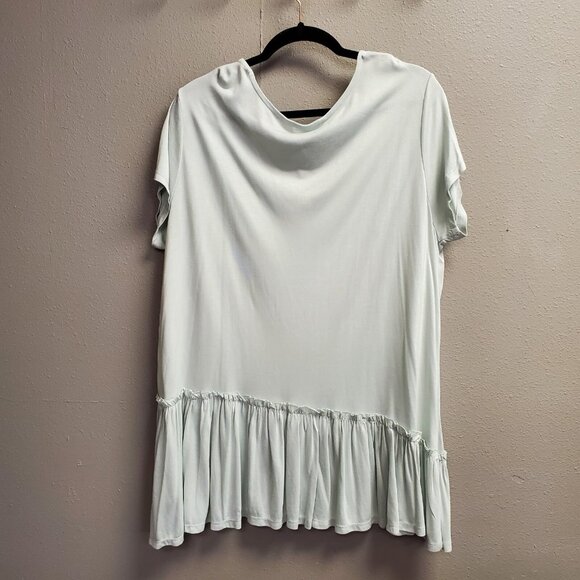 DE Collection Top Women Size XXL Sky Gray Soft Whisper Ruffle Soft Flowy - Picture 4 of 10